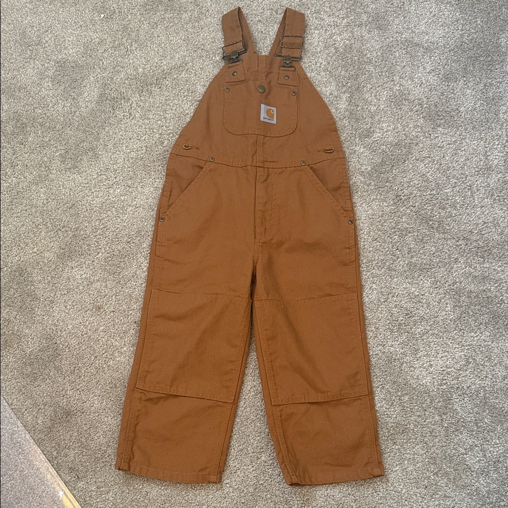 Carhartt Tan Bib Overalls with Logo